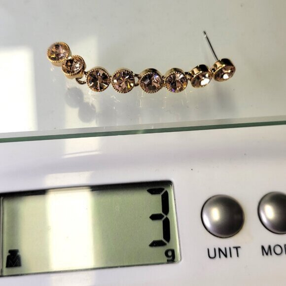 Long Crystal Bridal Earrings Elegant Crystal Long earrings - Picture 10 of 10